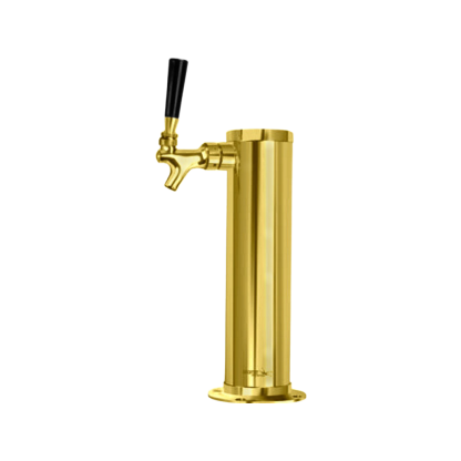 Single Faucet Gold (Brass) Draft Beer Tower